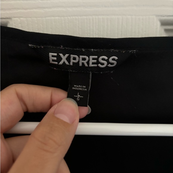 Caged top black blouse from Express - Picture 3 of 3